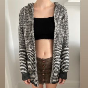 Knitted Cardigan with Hood